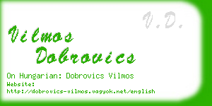 vilmos dobrovics business card